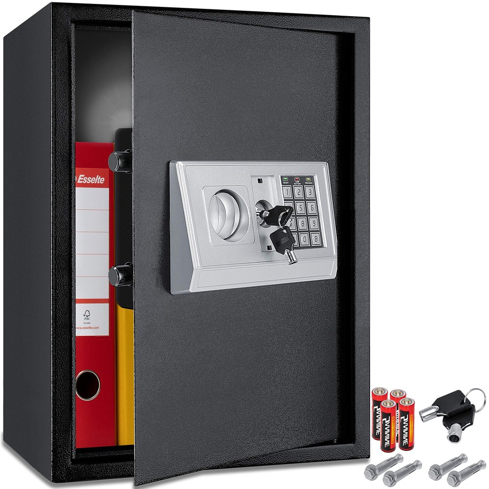 KESSER Caja fuerte electrnica Caja fuerte de pared 50 x 35 x 34,5, negro