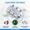 Cables Direct Online 4 Way Bi-Directional 5-2300 MHz Indoor and Outdoor Waterproof Coaxial Antenna Splitter for RG6 RG59 Coax Cable Satellite HDTV (4 Ports) view 3