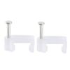 uxcell Flat Cable Clip Nail Coaxial Tacks Wire Clips 12mm White 200pcs view 1