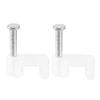 uxcell Flat Cable Clip Nail Coaxial Tacks Wire Clips 6mm White 200pcs view 1
