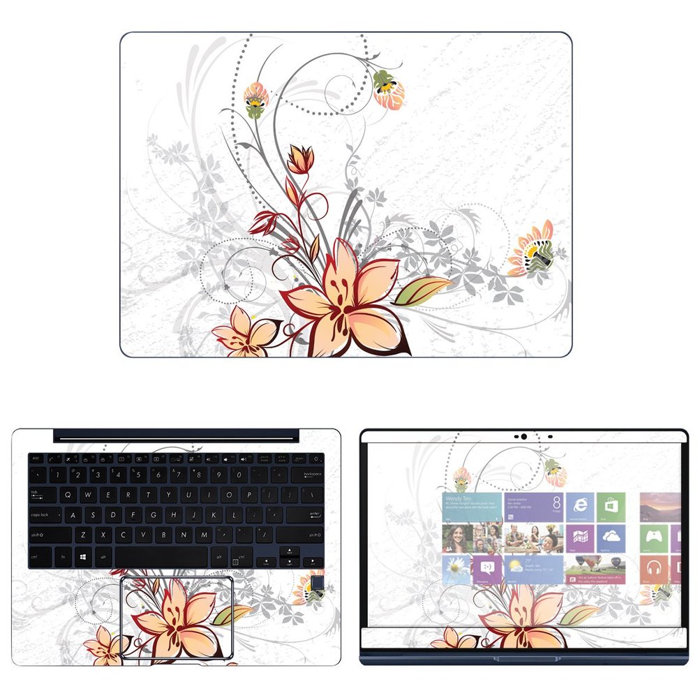 Decalrus - Protective Decal Floral Skin Sticker for Asus ZenBook 13 UX331UN (13.3" Screen) case Cover wrap ASzenbk13_UX331-77