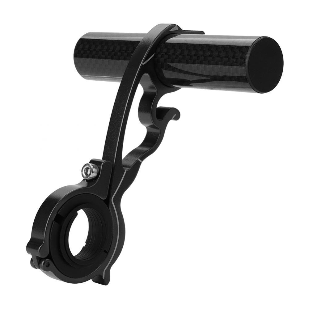 Handlebar Extender, Double Mount Aluminum Alloy Bracket for Bicycle Speedometer Headlight Phone (Black)