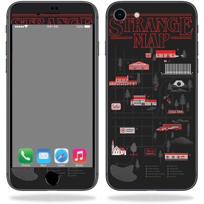 MightySkins Skin Compatible with Apple iPhone SE (2020) / 7/8 - Strange Map | Protective, Durable, and Unique Vinyl Decal wrap Cover | Easy to Apply, Remove, and Change Styles | Made in The USA