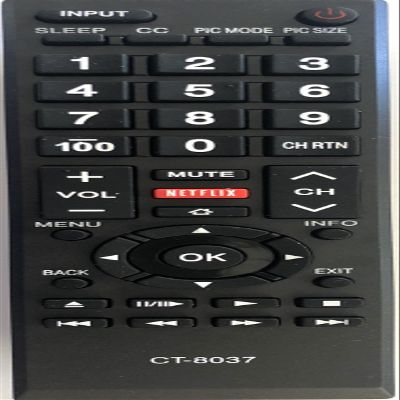 New CT-8037 CT8037 Replaced Remote Compatible with Toshiba LED Smart HDTV 40L3400 40L3400U 58L5400 65L5400 50L3400 40L3400UC 50L3400U 50L3400UC 58L5400U 58L5400UC 65L5400U 65L5400UC