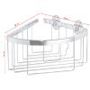 tesa Aluxx Corner Shower Basket, high Gloss Chromed Aluminum, self-Adhesive, Adhesive mounting Technology, 87mm x 205mm x 210mm view 3