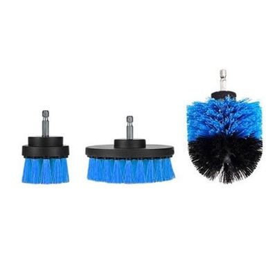 3Pcs/Set Cleaning Drill Brush Wall Tile Grout Power Scrubber Tub 2/3.5/4 Inch Cleaner Combo for Cleaning Furniture, Kitchen, Flooring, Brick, Grout, and Much More(Blue)