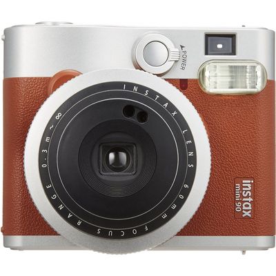 Fujifilm Instax Mini 90 Instant Film Camera (Brown) (Renewed)