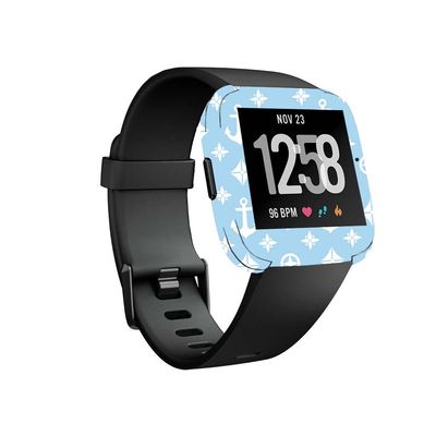 MightySkins Skin Compatible with Fitbit Versa Smartwatch - Baby Blue Designer | Protective, Durable, and Unique Vinyl Decal wrap Cover | Easy to Apply, Remove, and Change Styles | Made in The USA