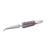 4-3/4 Precision Fiber Grip Soldering Tweezer Cross Locking Bent Pointed Tip Stainless Steel for Electronics Repair, Jewelry, Computer, Laboratory Work etc. view 3