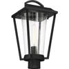 Nuvo 60/6513 Lakeview Lighting Fixture, 1Lt Post Lantern, Aged Bronze Finish with Clear Seed Glass view 2