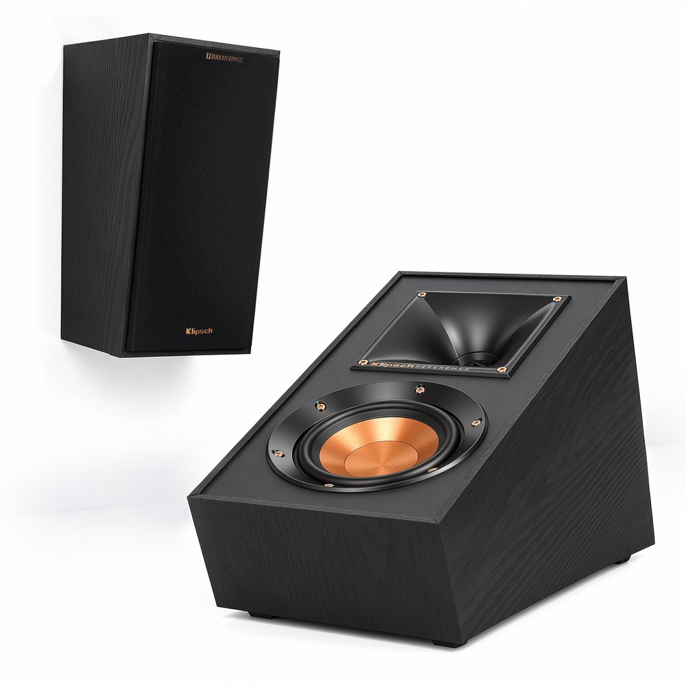 Klipsch R-41SA Powerful Detailed Home Speaker Set of 2 Black