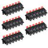 uxcell 5pcs 12 Way Jack Socket Spring Push Release Connector Speaker Terminal Strip Block view 1
