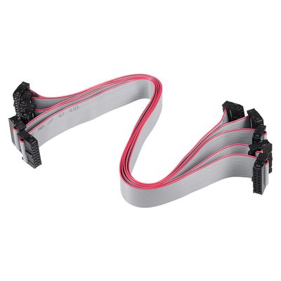 uxcell IDC 16 Pins Connector Flat Ribbon Cable Female Connector Length 30cm 2.54mm Pitch,5pcs