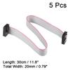 uxcell IDC 16 Pins Connector Flat Ribbon Cable Female Connector Length 30cm 2.54mm Pitch,5pcs view 2