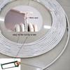 Double Row Plastic Metal Alloy Rod Curved Rail Window Curtain Track Poles Ceiling Mounting (500cm Dual Row) view 3