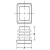 SBD Ltd. (Pack of 100) 2" Square Black Plastic Tubing Plugs, |10-14 Ga for Hole Size 1.85" to 1.92"| 2 inch - 2"x2" |Furniture Decor| End Caps for Fitness Equipment Replacement Attachments view 4