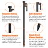 Eurmax USA 8-Pack Secure Protection Galvanized Tent Stakes,Rust-Proof Steel Canopy Anchors for High Winds,Heavy Duty Commercial Ground Pegs for Camping,Pop Up Tent&Gazebo - Includes 4x10ft Ropes,Black view 4