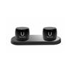 Fashionit U Pro - Mini Bluetooth Speaker Set U Pro TWS Wireless Speakers with Charging Tray | Portable Small Speakers with Surround Sound for Travel, Shower, Beach, Car | Black view 1