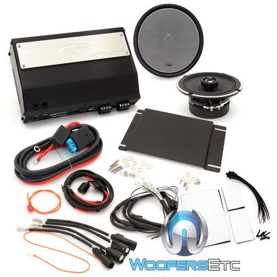 Arc Audio MPAK12 Motorcycle Audio Kit with 6.5" Coaxial Speaker + 4-Channel Amplifier Compatible with 2015+ HD Roadglide Only Motorcycles