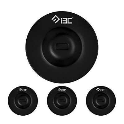 I3C Anchor Plate Adhesive Security Plate, Laptop Lock Plate with Slot, Universal Lock Plate for Laptop, Monitor, Smart Phone,Tablet, Other Electronic Products 4 Pack (Black)