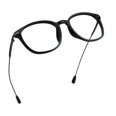 LifeArt Blue Light Blocking Customized Glasses, Anti Eyestrain, Computer Reading Glasses, Gaming Glasses, TV Glasses for Women Men, Anti Glare (Black, No Magnification)