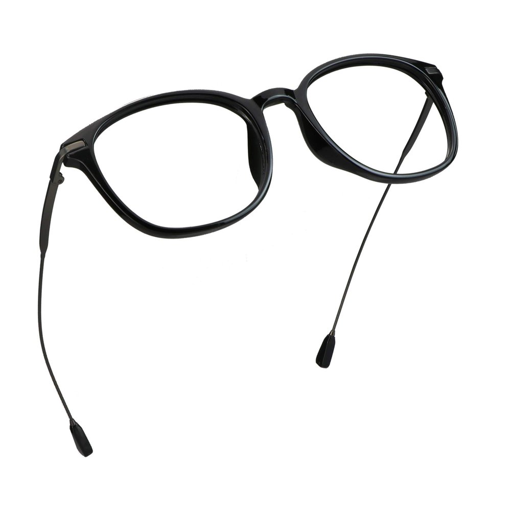 LifeArt Blue Light Blocking Customized Glasses, Anti Eyestrain, Computer Reading Glasses, Gaming Glasses, TV Glasses for Women Men, Anti Glare (Black, No Magnification)