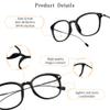 LifeArt Blue Light Blocking Customized Glasses, Anti Eyestrain, Computer Reading Glasses, Gaming Glasses, TV Glasses for Women Men, Anti Glare (Black, No Magnification) view 2