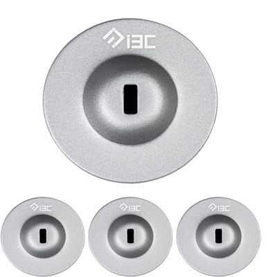 I3C Anchor Plate Adhesive Security Plate, Laptop Lock Plate with Slot, Universal Lock Plate for Laptop, Monitor, Smart Phone,Tablet, Other Electronic Products 4 Pack (Silver)