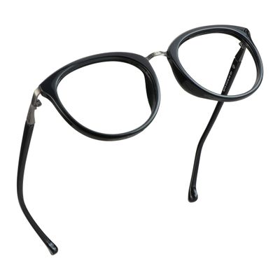 LifeArt Blue Light Blocking Customized Glasses, Anti Eyestrain, Computer Reading Glasses, Gaming Glasses, TV Glasses for Women Men, Anti Glare (Black, No Magnification)