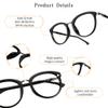 LifeArt Blue Light Blocking Customized Glasses, Anti Eyestrain, Computer Reading Glasses, Gaming Glasses, TV Glasses for Women Men, Anti Glare (Black, No Magnification) view 2