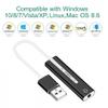2-in-1 USB External Sound Card 3.5mm USB Audio Interface Microphone Headphone Adapter for PC Laptop - Black-GOLDEN BLUE view 2