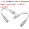 2-Pack USB 3.1 Male to 3.5mm Female Connector Cable Earphone Headphone Stereo Audio Jack Adapter Compatible with Motorola Moto Z Force Droid XT1650M Cellphone (Not Fit Compatible with HTC) view 2