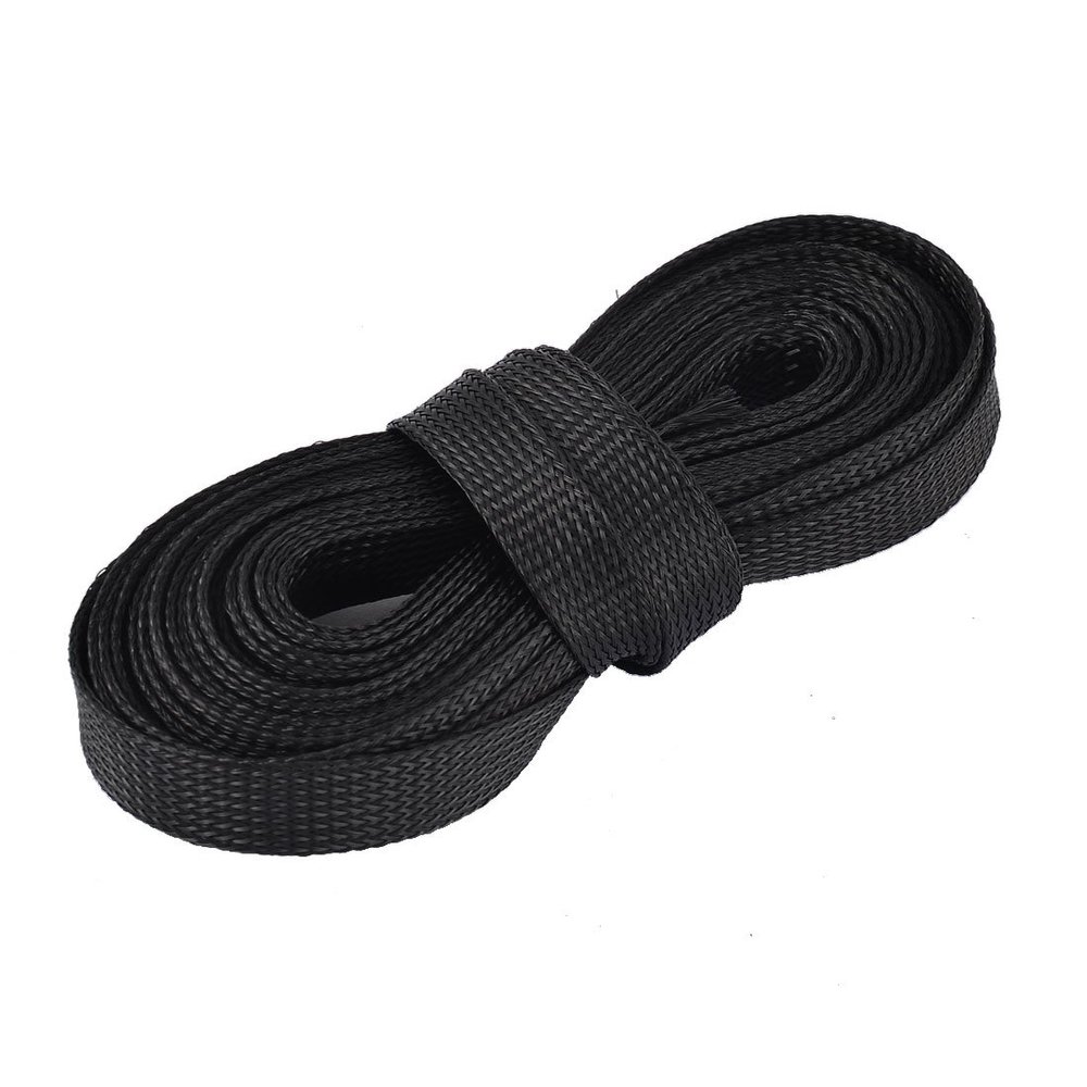uxcell Nylon Braided Expandable Sleeving Cable Wire Sheathing Sleeve 6.8M x 16mm Black