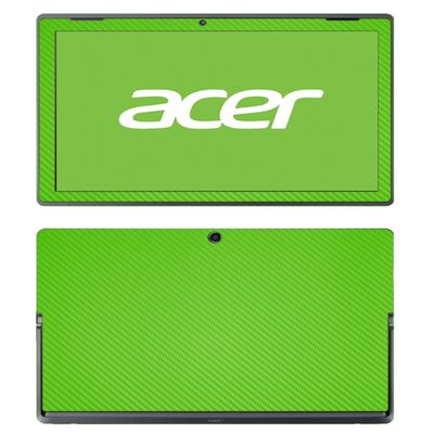 Decalrus - Protective Decal for Acer Switch 3 SW312 (12.2" Screen) Tablet Green Carbon Fiber Skin Skins Decal for case Cover wrap CFacerSwitch3_sw312Green
