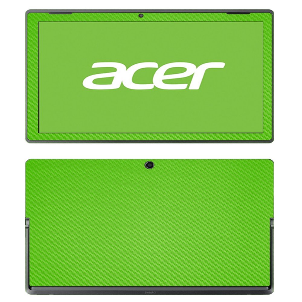 Decalrus - Protective Decal for Acer Switch 3 SW312 (12.2" Screen) Tablet Green Carbon Fiber Skin Skins Decal for case Cover wrap CFacerSwitch3_sw312Green