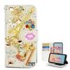 STENES Bling Case Compatible with LG Phoenix Plus Case - 3D Handmade Crystal Eiffel Tower Girls High Heel Flowers Lips Wallet Credit Card Slots Fold Stand Leather Cover - Pink view 1