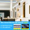 Muzata 20Pack 3.3FT/1M LED Channel Black Aluminum U Shape LED Strip Channel with Transparent Clear Cover Easy Installation with Paper User Manual U1SW BT 1M view 2