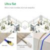 1 Meters CAT7 10 Gigabit Ethernet Ultra Flat Patch Cable with Gold Plated & Shielded RJ45 Connectors and Nylon Braided Jacket for Modem Router LAN Network(Rose Red) view 4