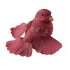 Burgundy Painted Wood Chickadee Bird | 1 Bird | for Indoor Decor view 1