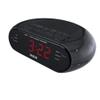 RCA RC205A AM/FM Alarm Clock, Black, Dual Wake, 0.6" Red LED, Sleep and Snooze Functions view 1