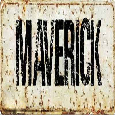 ANY AND ALL GRAPHICS Maverick Vintage Antique Looking 8" Vinyl Decal Sticker Street Sign Design.