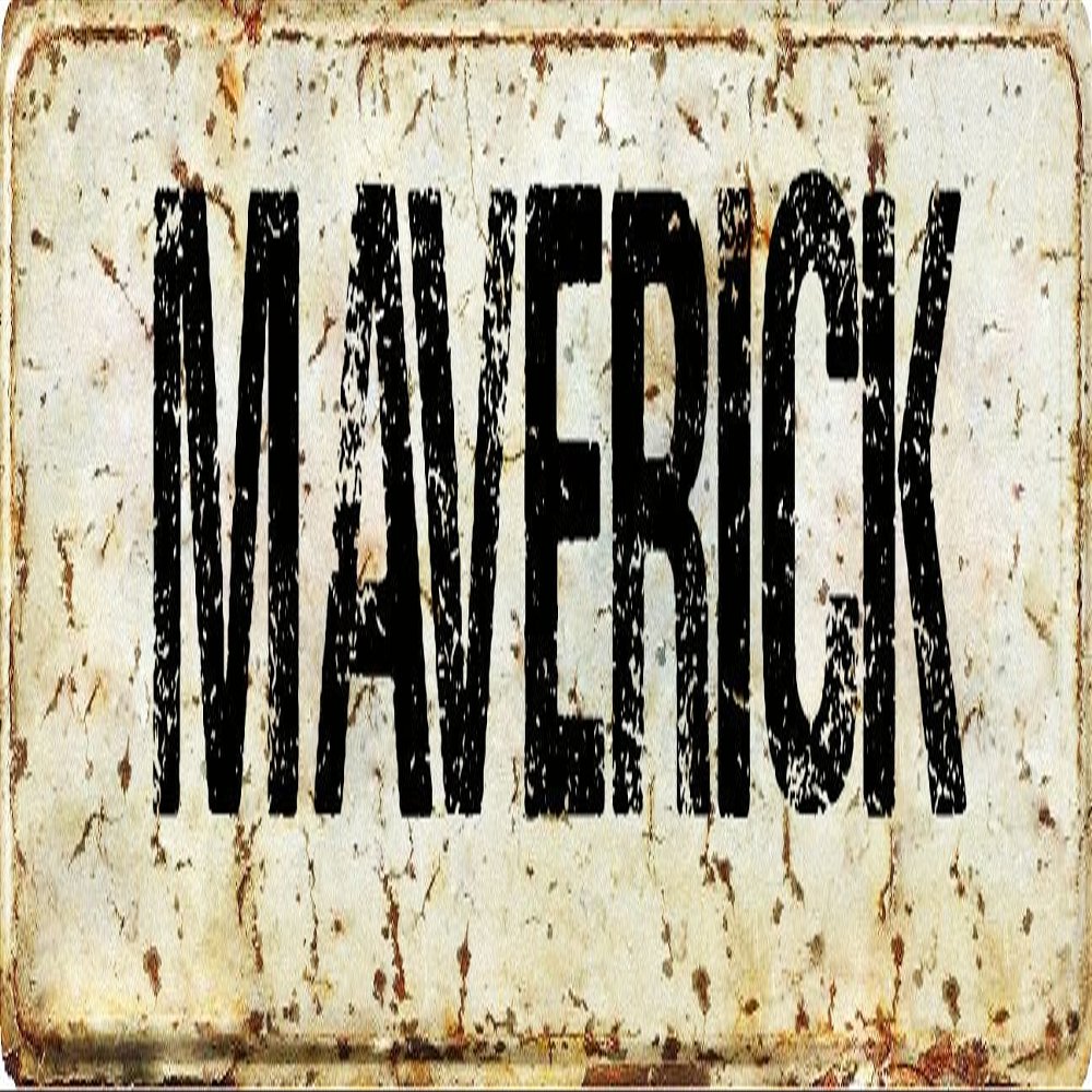 ANY AND ALL GRAPHICS Maverick Vintage Antique Looking 8" Vinyl Decal Sticker Street Sign Design.