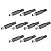 uxcell 10Pcs DC Male Connector 5.5mm x 2.5mm x 9mm Power Cable Jack Adapter Black view 1