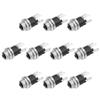 uxcell 10Pcs PCB Mount DC Connector Jack Power Audio Video Socket 3 Pin Female 5.5mm x 2.1mm Black view 1