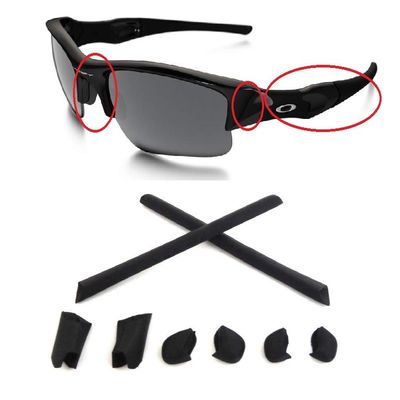 Galaxy Nose Pads & Earsocks Rubber Kits For Oakley Half Jacket XLJ/Half Jacket Black