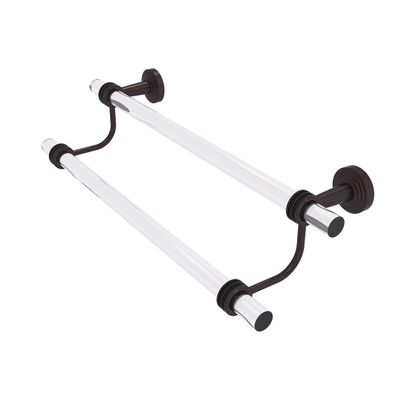 Allied Brass PB-72D-36 Pacific Beach Collection 36 Inch Double Dotted Accents Towel Bar, Antique Bronze