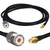 BOOBRIE 6.56ft SMA Female to UHF Female Coaxial Cable RG58 SMA Male to SO239 Jumper Cable Ham Radio Antenna Adapter Cable for Handheld CB Ham Radio Walkie Talkie Kenwood Baofeng BF-F8HP UV-5RA view 1