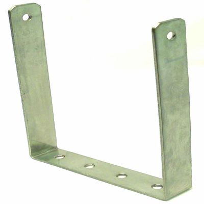 KALIBUR - 4-5/8" WIDE X 6-1/2" DEEP STAINLESS STEEL SINGLE HOLE EXTRA TALL BRACKET FOR MOUNTING CB RADIOS IN ROOF OR ON FLOOR
