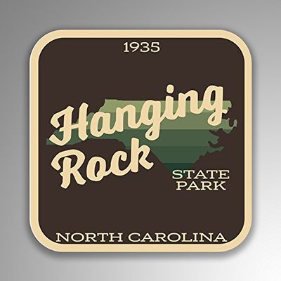 JMM Industries Hanging Rock State Park North Carolina Vinyl Decal Sticker Retro Vintage Look 2-Pack 4-inches by 4-inches Premium Quality UV Protective Laminate SPS371