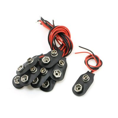 uxcell 10Pcs 15cm Double Wires 9V Batteries Clip Connectors Holder